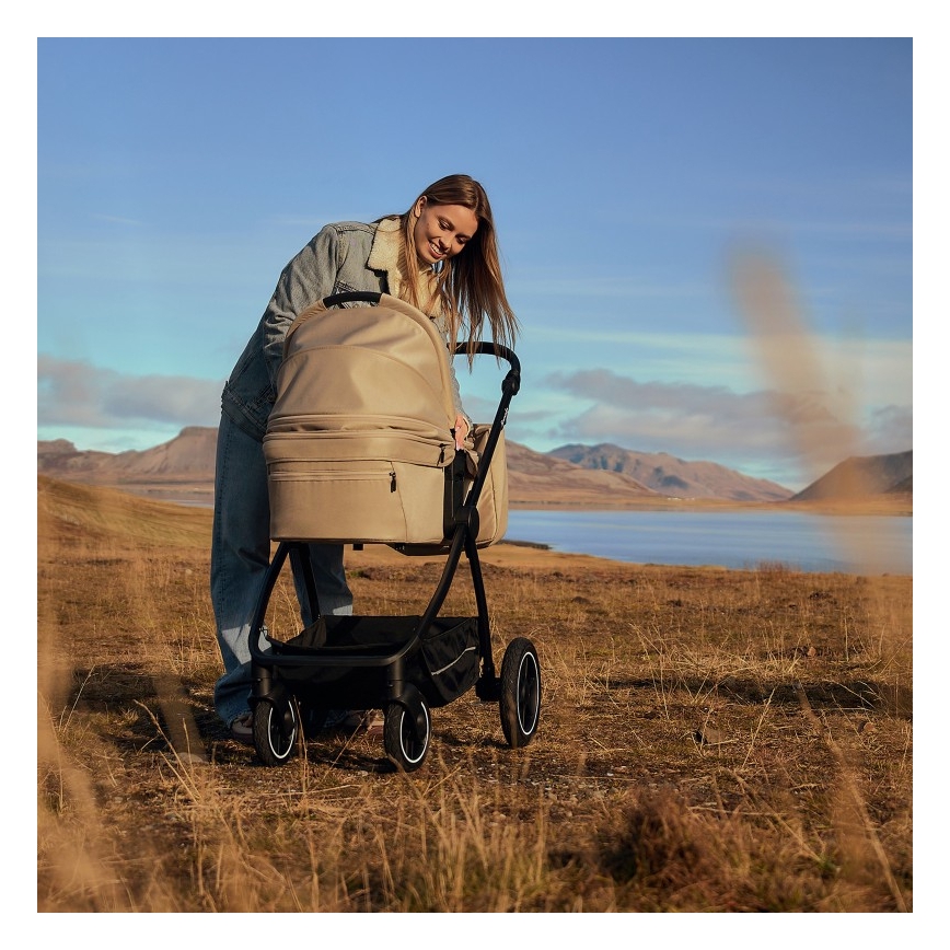 Lionelo - Kombi-Kinderwagen 3-in-1 MERIL Grey Stone
