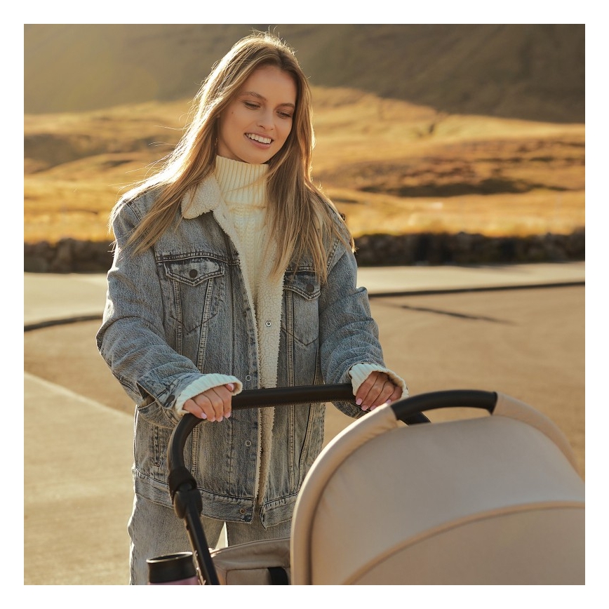 Lionelo - Kombi-Kinderwagen 3-in-1 MERIL Grey Stone