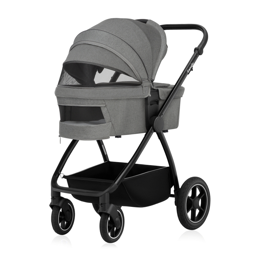 Lionelo - Kombi-Kinderwagen 3-in-1 MERIL Grey Stone