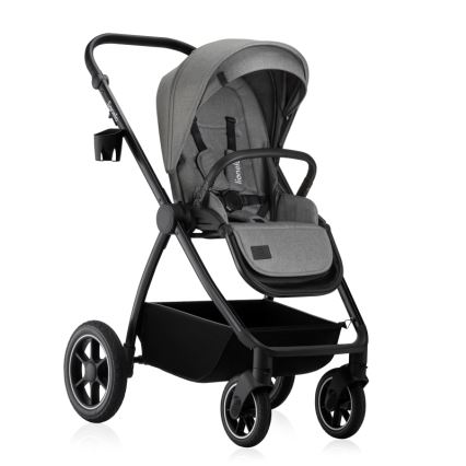 Lionelo - Kombi-Kinderwagen 3-in-1 MERIL Grey Stone