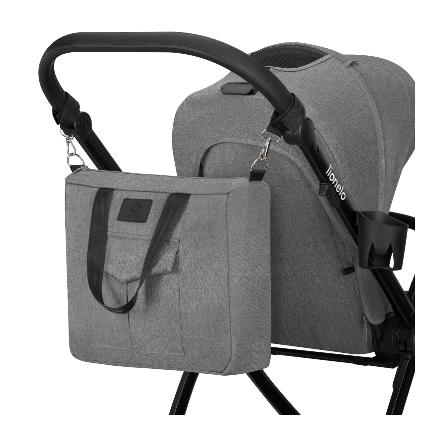 Lionelo - Kombi-Kinderwagen 3-in-1 MERIL Grey Stone