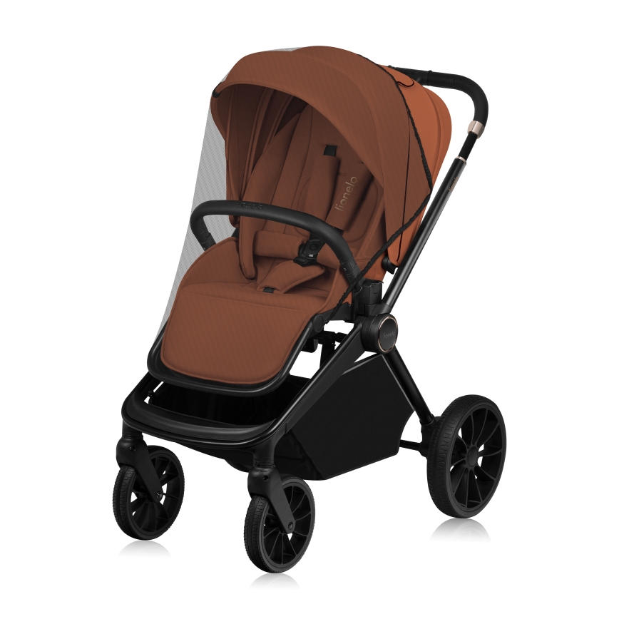 Lionelo - Kombi-Kinderwagen 3-in-1 MIKA PLUS Braun-Rost