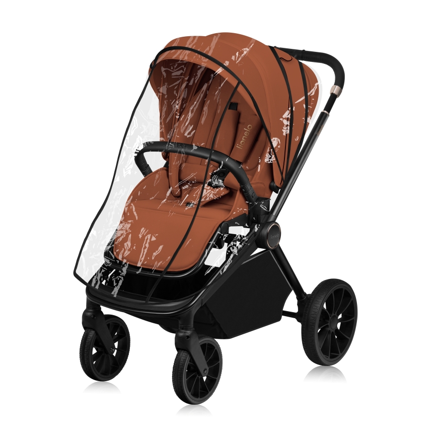 Lionelo - Kombi-Kinderwagen 3-in-1 MIKA PLUS Braun-Rost