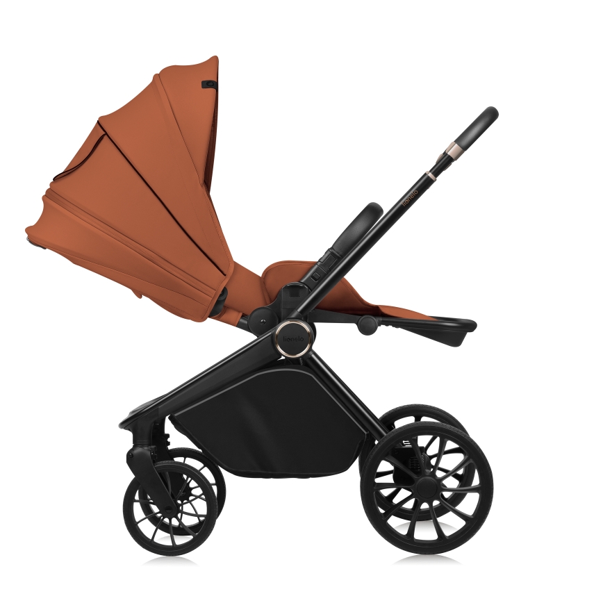 Lionelo - Kombi-Kinderwagen 3-in-1 MIKA PLUS Braun-Rost