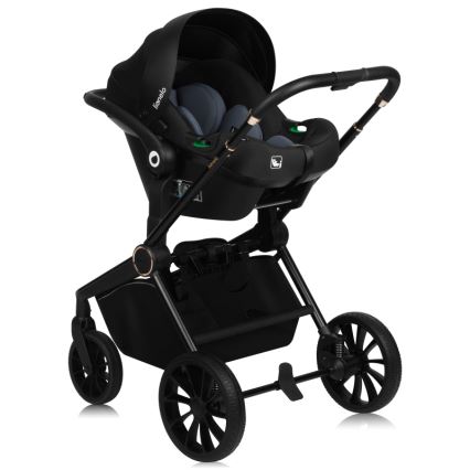 Lionelo - Kombi-Kinderwagen 3-in-1 MIKA PLUS Braun-Rost
