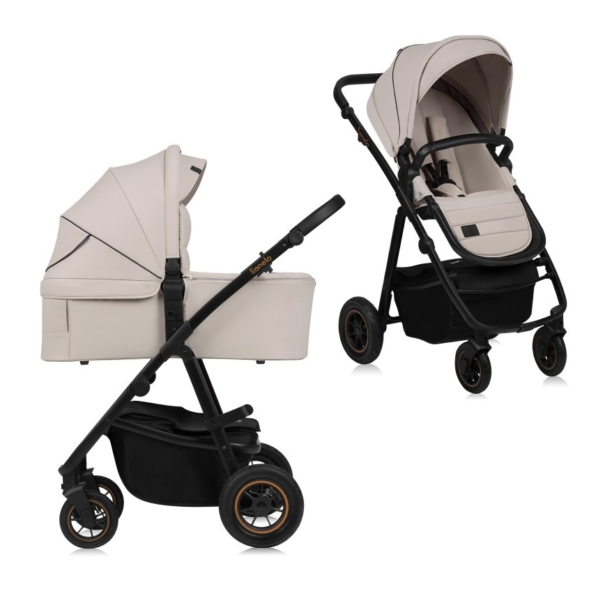 Lionelo - Kombikinderwagen 2-in-1 AMBER PLUS Beige Sand