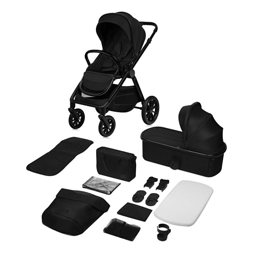 Lionelo - Kombikinderwagen 2-in-1 LAYLA Schwarz Onyx