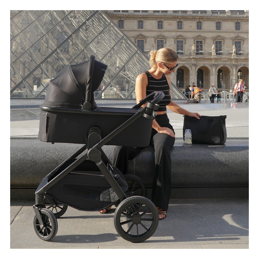 Lionelo - Kombikinderwagen 2-in-1 LAYLA Schwarz Onyx