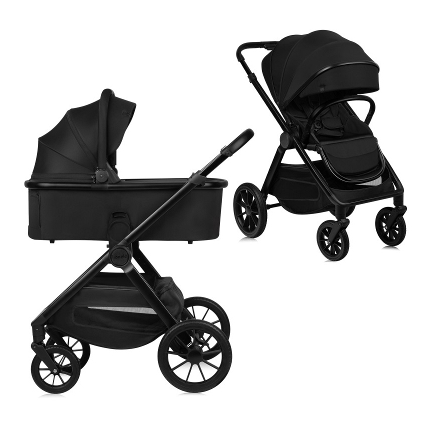Lionelo - Kombikinderwagen 2-in-1 LAYLA Schwarz Onyx