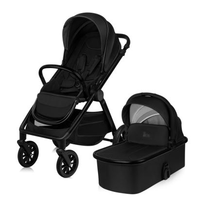 Lionelo - Kombikinderwagen 2-in-1 LAYLA Schwarz Onyx