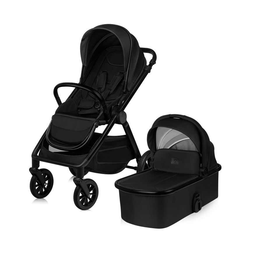 Lionelo - Kombikinderwagen 2-in-1 LAYLA Schwarz Onyx