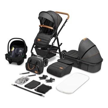 Lionelo - Kombikinderwagen 3-in-1 AMBER Grau Graphit