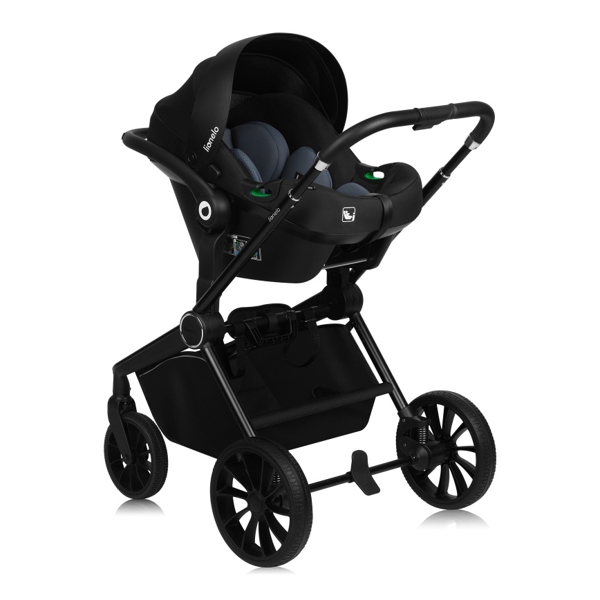 Lionelo - Kombikinderwagen 3-in-1 MIKA PLUS Onyxschwarz
