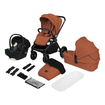 Lionelo - Kombikinderwagen 3-in-1 MIKA PLUS Rostbraun