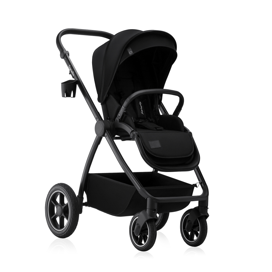 Lionelo - Kombinierter 2-in-1 Kinderwagen MERIL Black Onyx