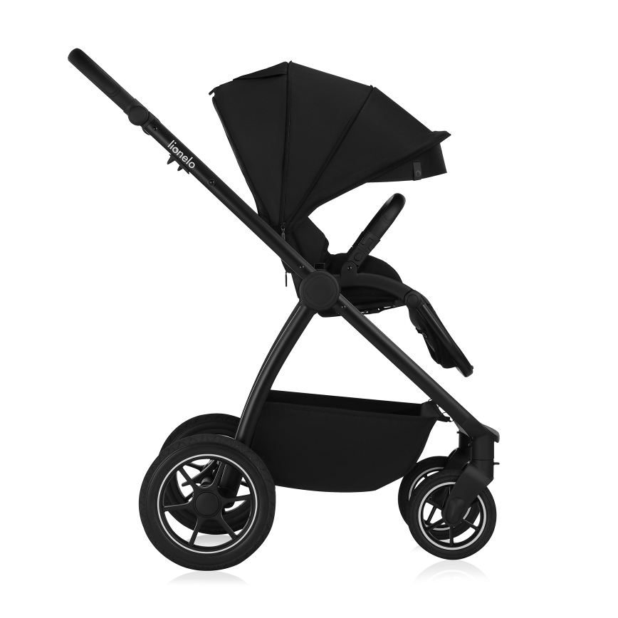 Lionelo - Kombinierter 2-in-1 Kinderwagen MERIL Black Onyx
