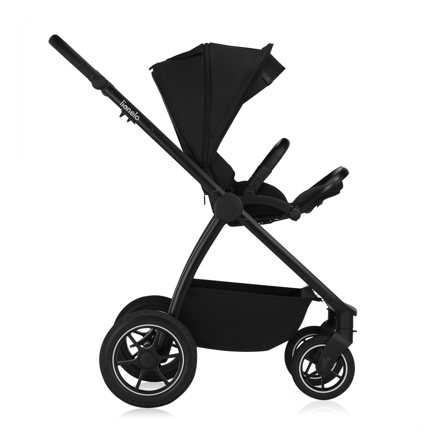 Lionelo - Kombinierter 2-in-1 Kinderwagen MERIL Black Onyx