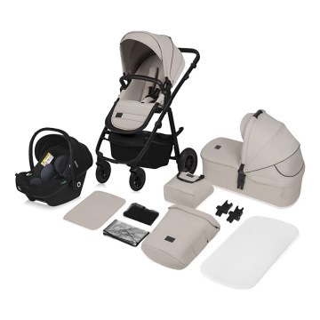 Lionelo - Kombinierter 3-in-1-Kinderwagen AMBER PLUS Sandbeige