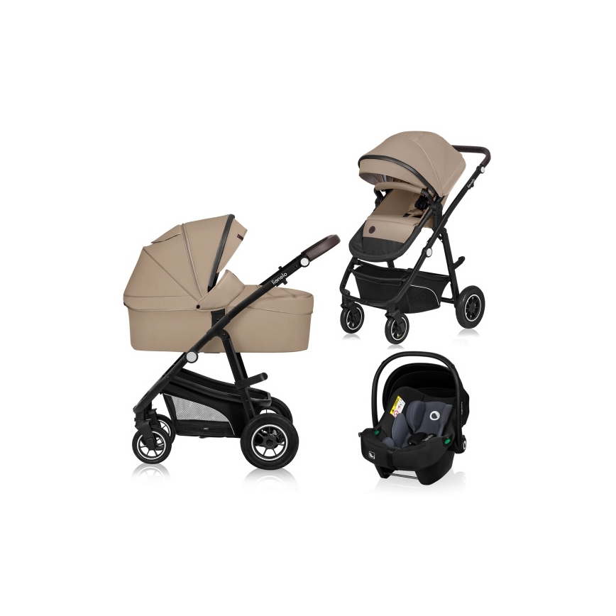 Lionelo - Kombinierter 3-in-1-Kinderwagen BIANKA Beige Sand