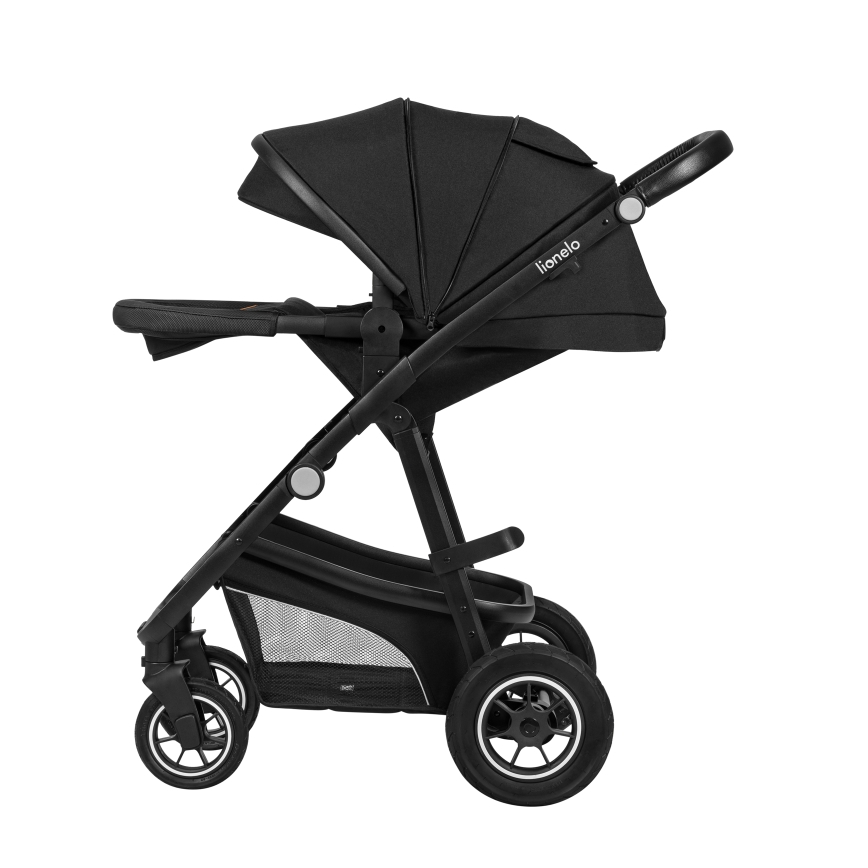 Lionelo - Kombinierter 3-in-1-Kinderwagen BIANKA Schwarz Onyx