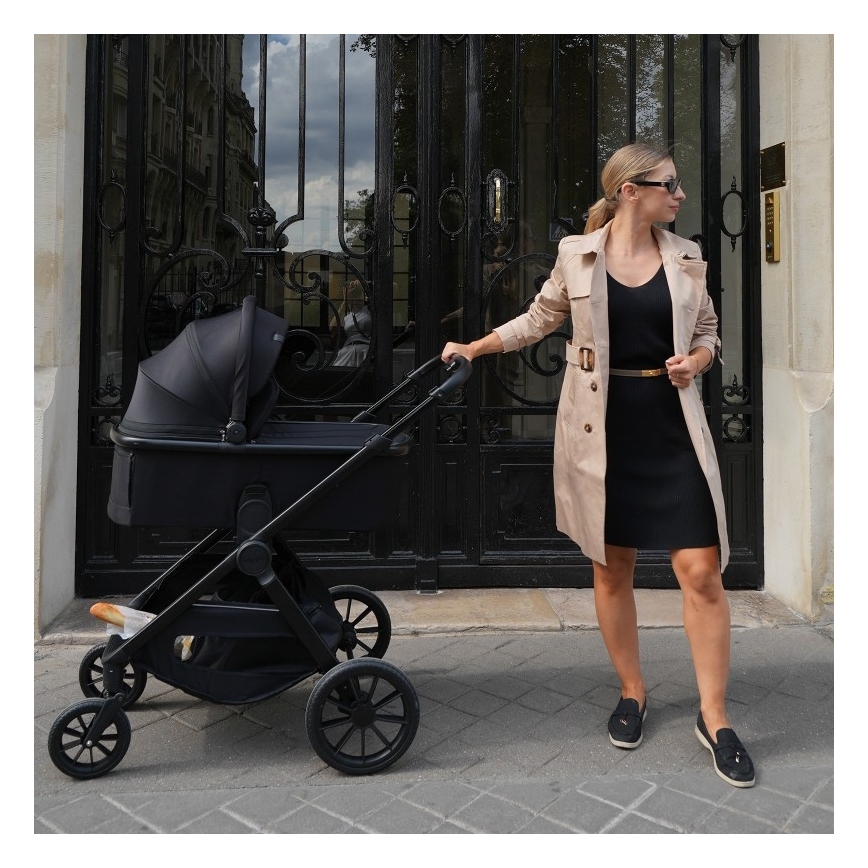 Lionelo - Kombinierter 3-in-1-Kinderwagen LAYLA Black Onyx