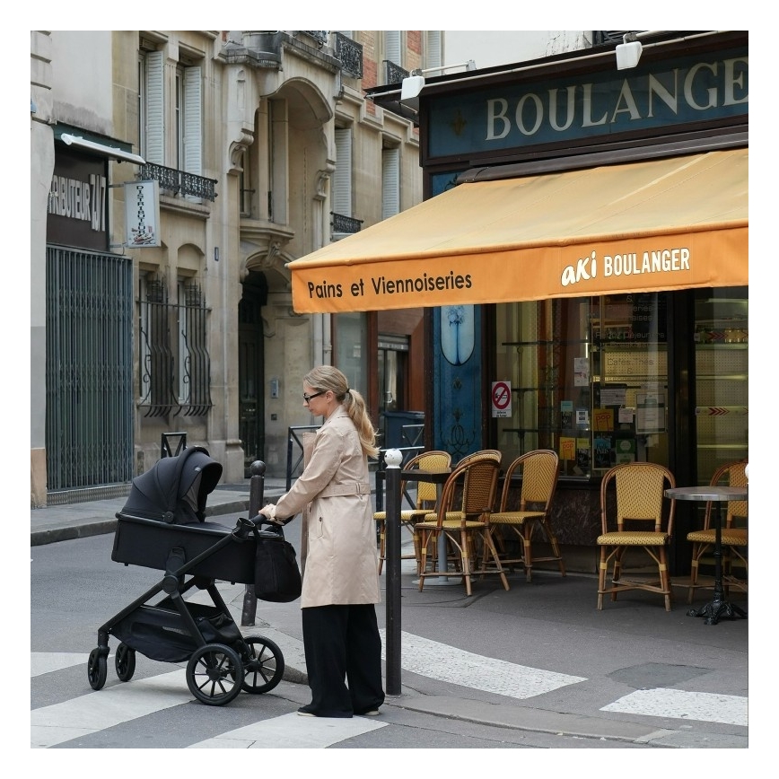 Lionelo - Kombinierter 3-in-1-Kinderwagen LAYLA Black Onyx