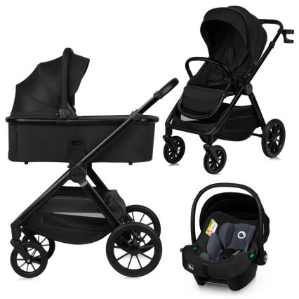 Lionelo - Kombinierter 3-in-1-Kinderwagen LAYLA Black Onyx