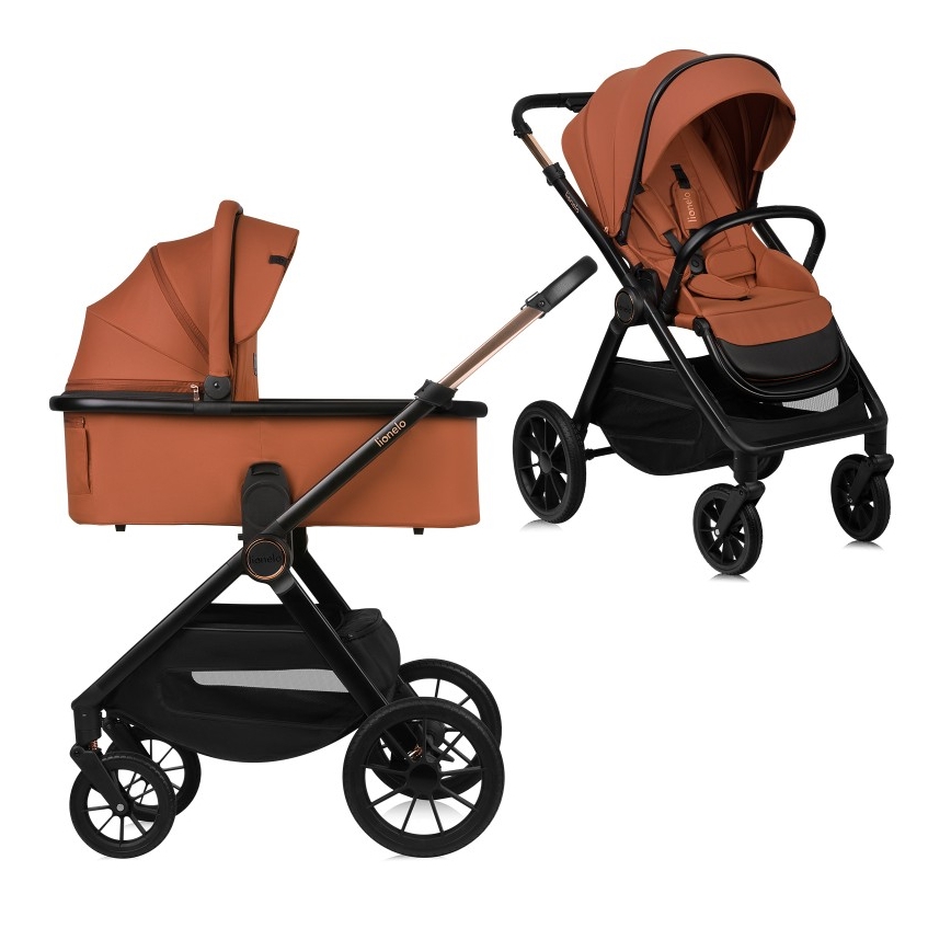 Lionelo - Kombinierter Kinderwagen 2-in-1 LAYLA Braun-Rost