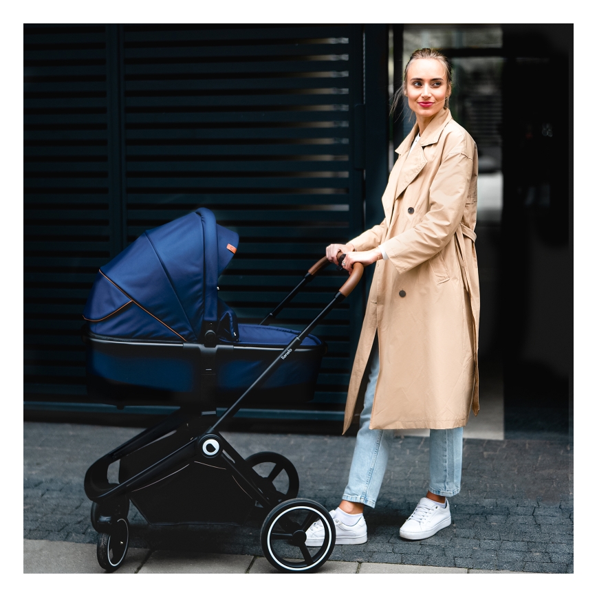 Lionelo - Kombinierter Kinderwagen 2-in-1 MIKA Blue Navy