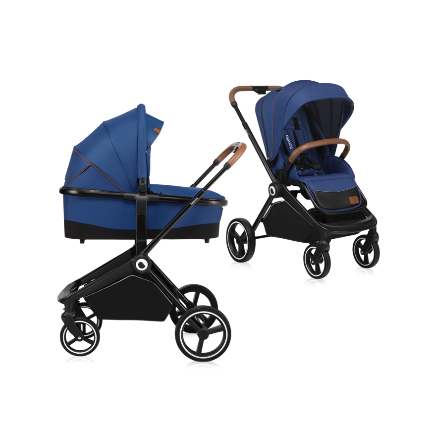 Lionelo - Kombinierter Kinderwagen 2-in-1 MIKA Marineblau