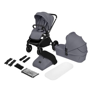 Lionelo - Kombinierter Kinderwagen 2-in-1 MIKA PLUS Steingrau