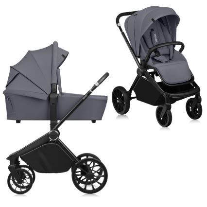 Lionelo - Kombinierter Kinderwagen 2-in-1 MIKA PLUS Steingrau