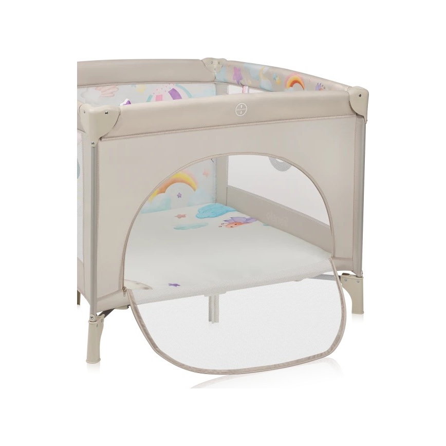 Lionelo - Laufgitter MILLE PLUS Grau/Beige