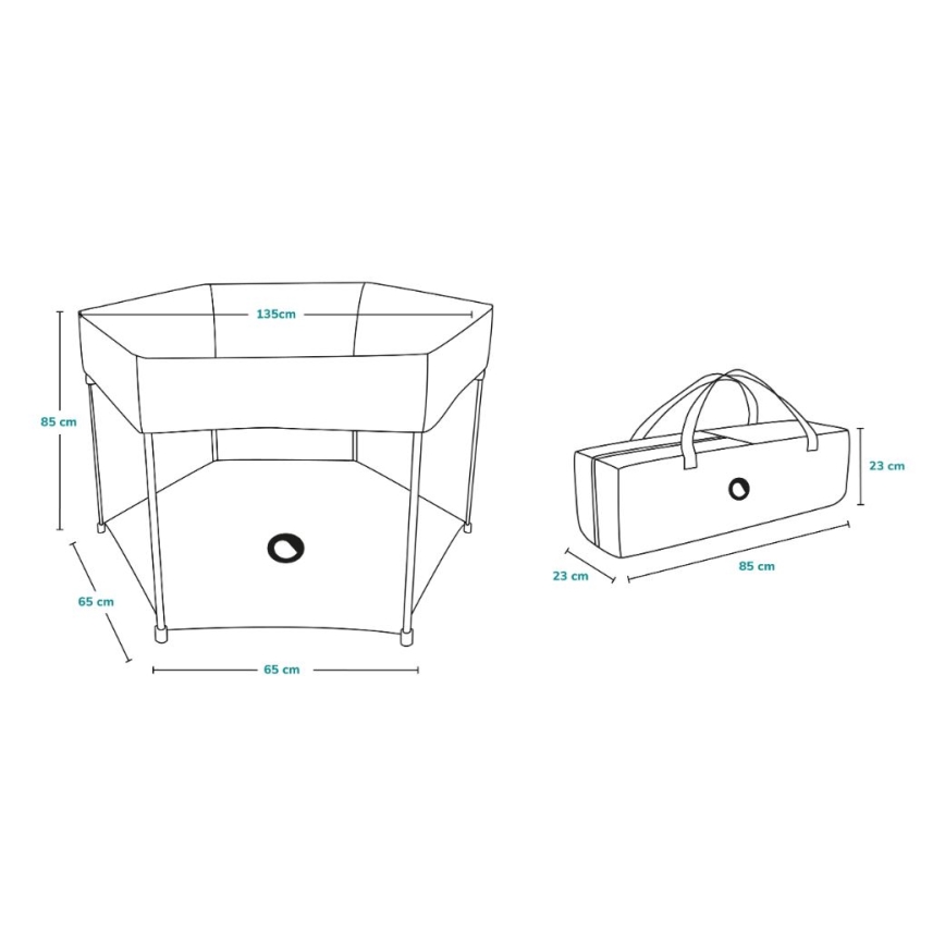 Lionelo - Laufgitter ROEL dunkelblau