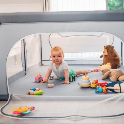 Lionelo - Laufgitter WILLOW grau