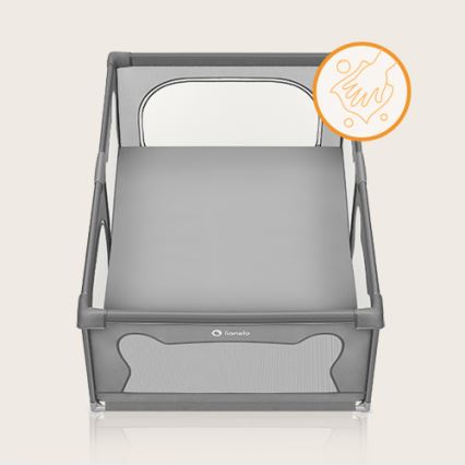Lionelo - Laufgitter WILLOW grau