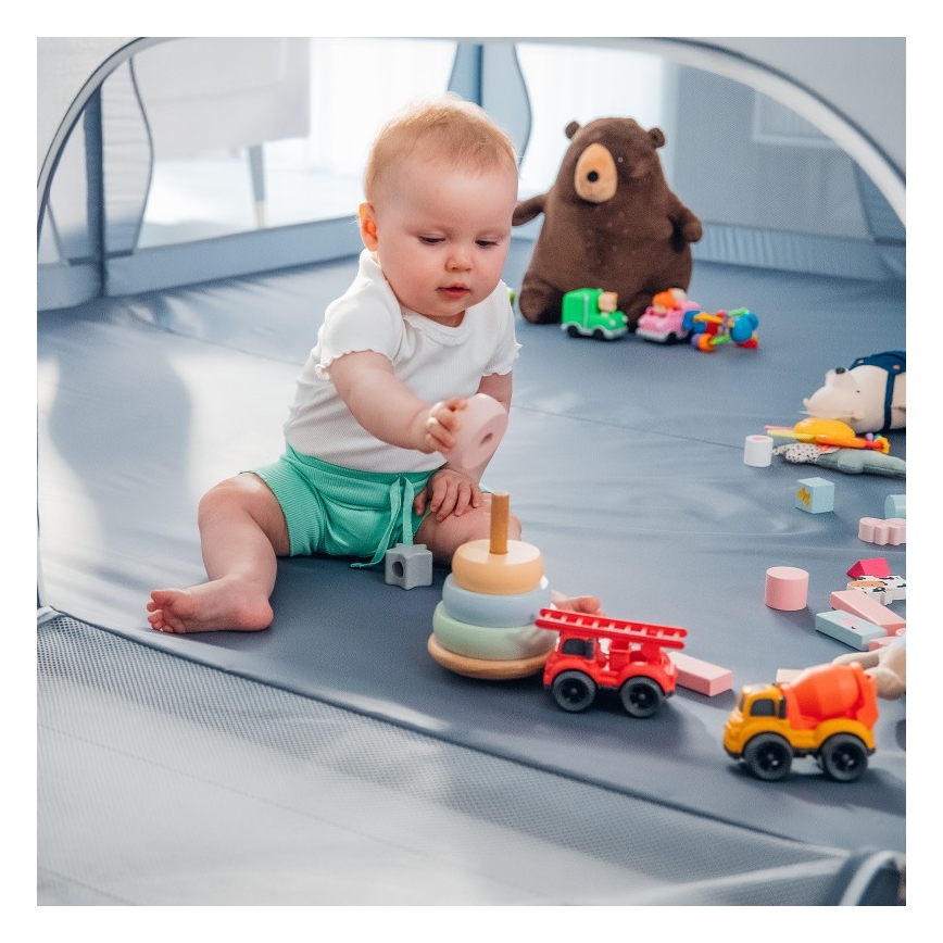 Lionelo - Laufgitter WILLOW XL grau