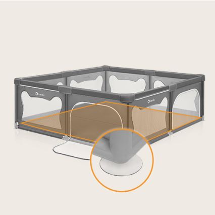 Lionelo - Laufgitter WILLOW XL grau