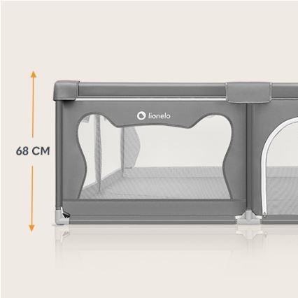 Lionelo - Laufgitter WILLOW XL grau