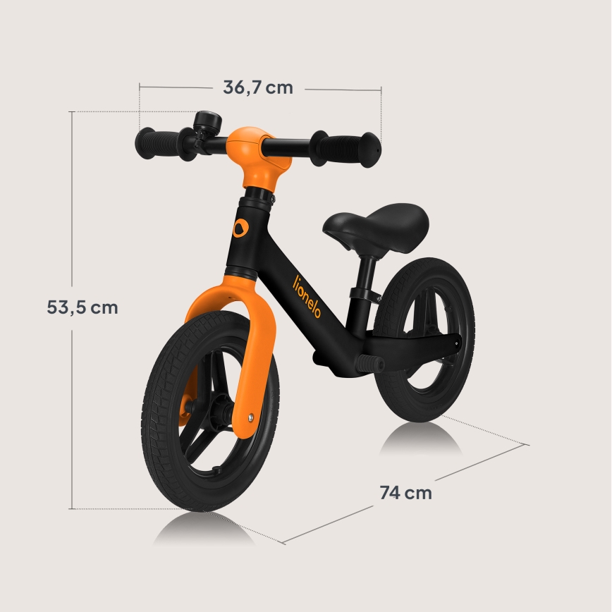Lionelo - Laufhilfe TONI Schwarz Orange