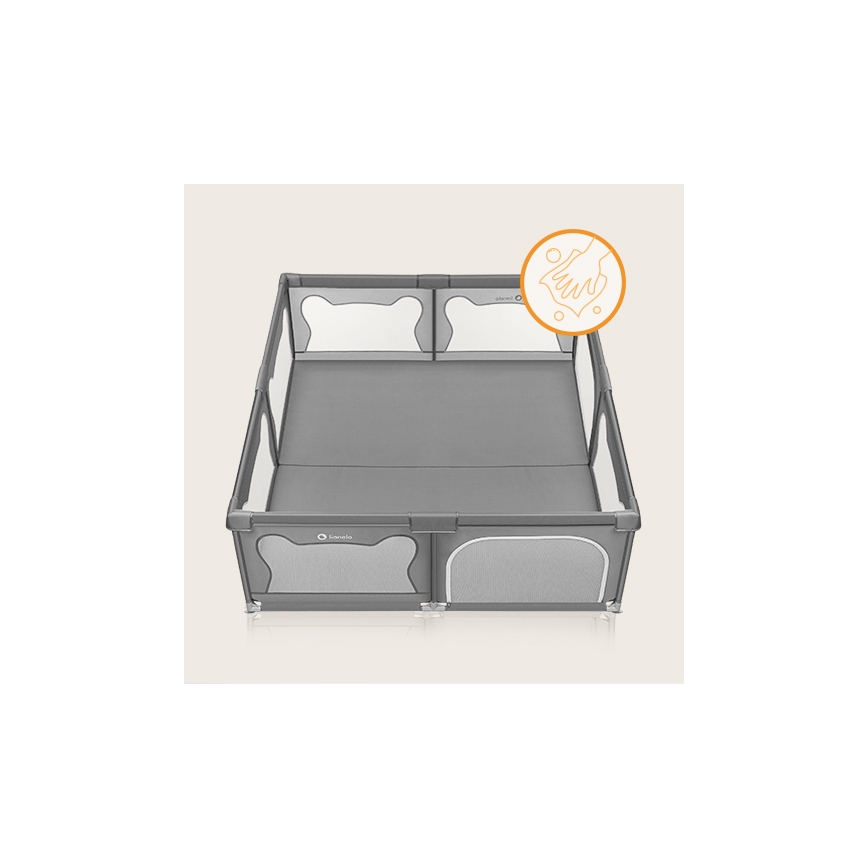 Lionelo - Laufstall WILLOW XL grau