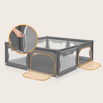 Lionelo - Laufstall WILLOW XL grau