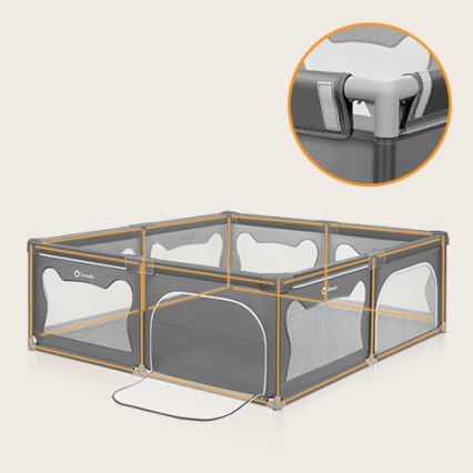Lionelo - Laufstall WILLOW XL grau
