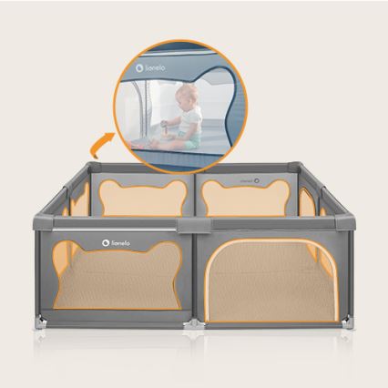 Lionelo - Laufstall WILLOW XL grau