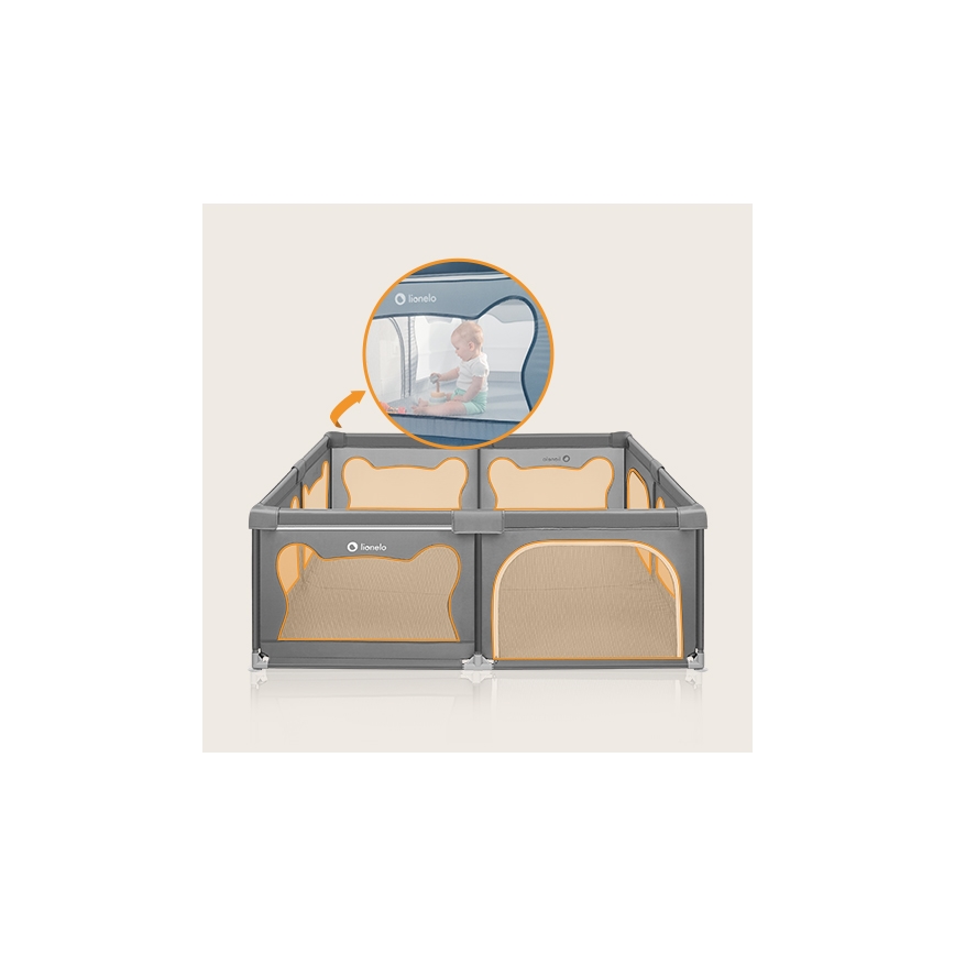 Lionelo - Laufstall WILLOW XL grau