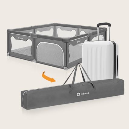 Lionelo - Laufstall WILLOW XL grau