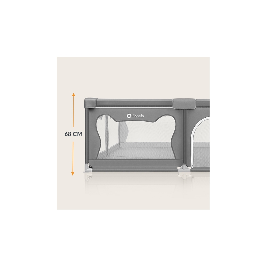 Lionelo - Laufstall WILLOW XL grau