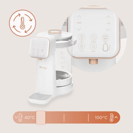 Lionelo - Milchzubereiter für Säuglingsmilch BABYPRESTO 2.0 1200W/230V Weiß