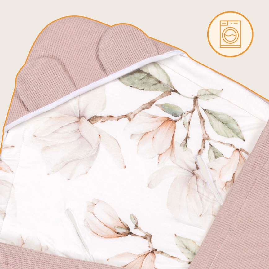 Lionelo - Pucktuch für die Babyschale TRAVEL SWADDLE 90x90 cm Beige Magnolia