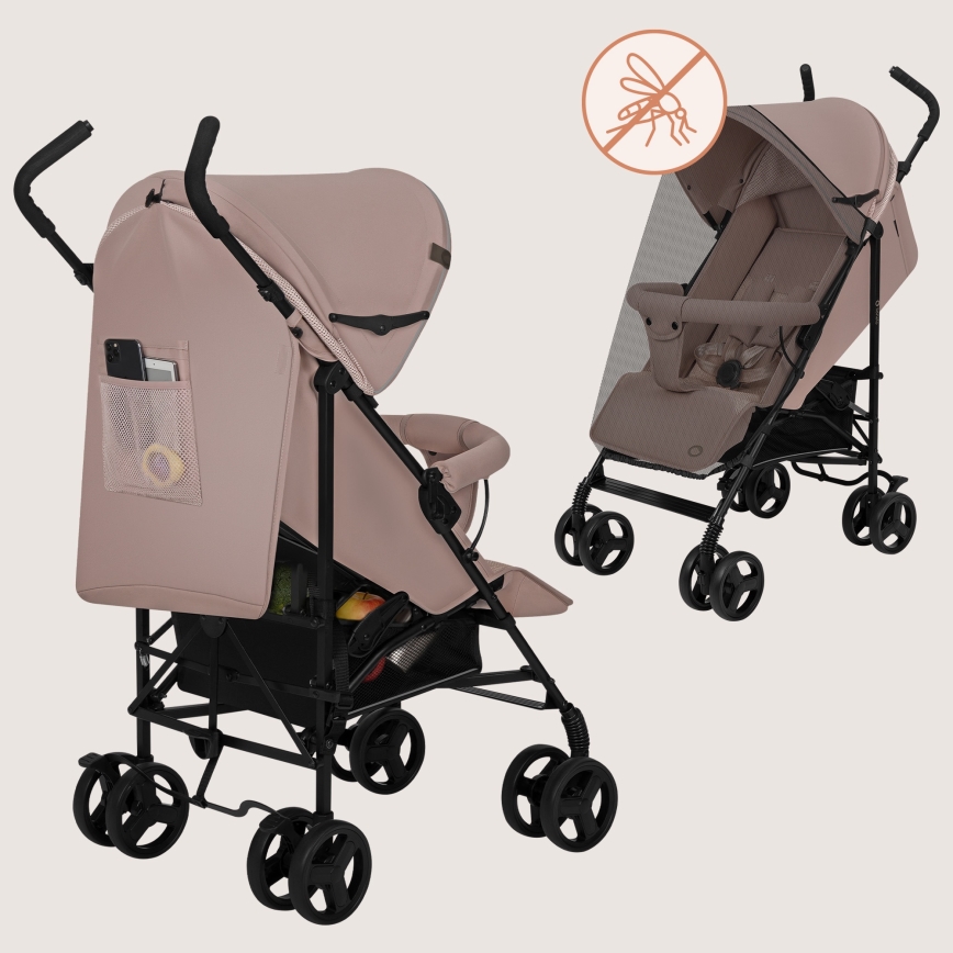 Lionelo - Regenschirm-Kinderwagen ELIA Beige Taupe
